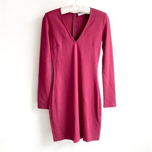 Babaton Aritzia V-Neck Bodycon Dress